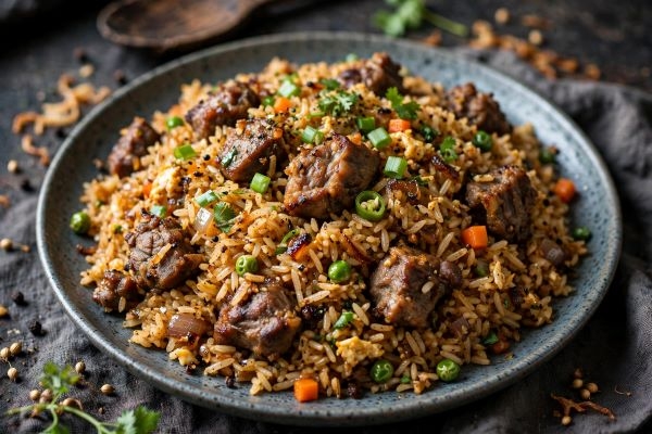Fry Rice Mutton