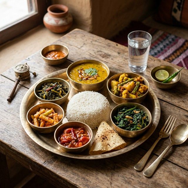 Authentic Nepali thali