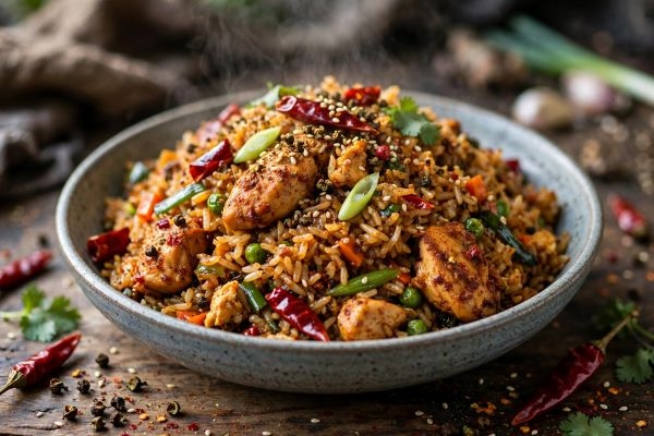 Szechwen Fry Rice Chicken
